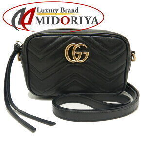 Gucci Quilted Bag GG Marmont Leather Shoulder Black